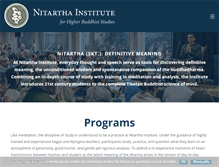 Tablet Screenshot of nitarthainstitute.org